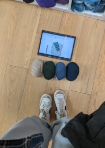 Picking out my colors at the store